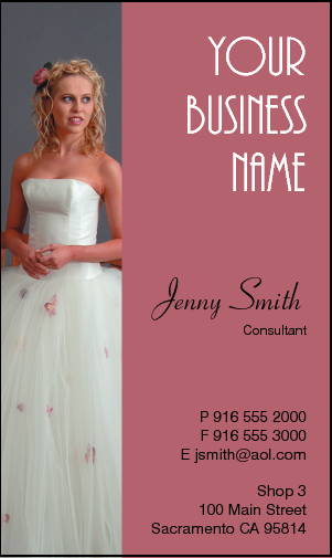 Business Card Design 573 for the Wedding Industry.