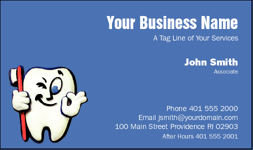 Business Card Design 511 for the Dental Industry.