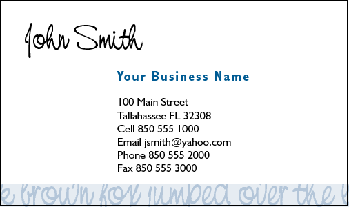 Business Card Design 341 for the Secretarial Industry.