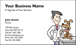 Business Card Design 218 for the Veterinarian Industry.