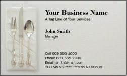 Business Card Design 38 for the Catering Industry.