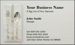 Business Card Design 38 for the Catering Industry.