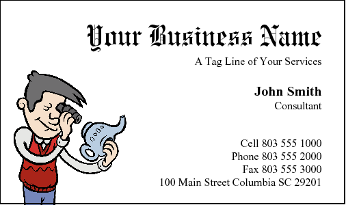 Business Card Design 186 for the Antique Industry.