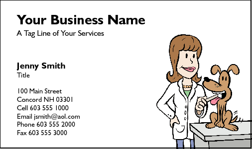 Business Card Design 217 for the Veterinarian Industry.