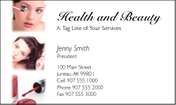 Business Card Design 596 for the Cosmetic Industry.