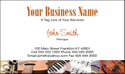 Business Card Design 636 for the Music Industry.