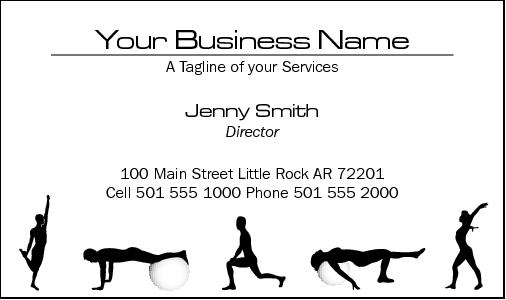 Business Card Design 832 for the Fitness Industry.