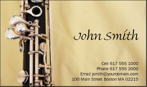 Business Card Design 635 for the Music Industry.