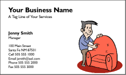 Business Card Design 216 for the Upholstery Industry.