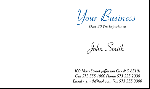 Business Card Design 574 for the Wedding Industry.