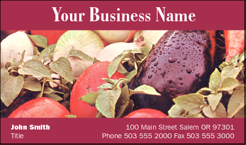 Business Card Design 515 for the Grocers Industry.