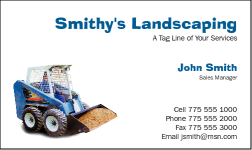 Business Card Design 546 for the Earthmoving Industry.