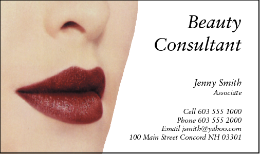 Business Card Design 223 for the Cosmetic Industry.