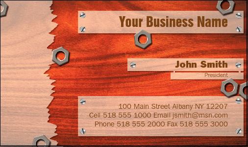 Business Card Design 802 for the Fencing Industry.