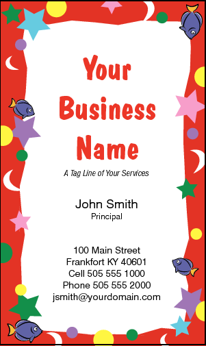 Business Card Design 790 for the Childcare Industry.