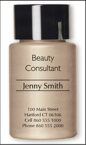 Business Card Design 222 for the Cosmetic Industry.